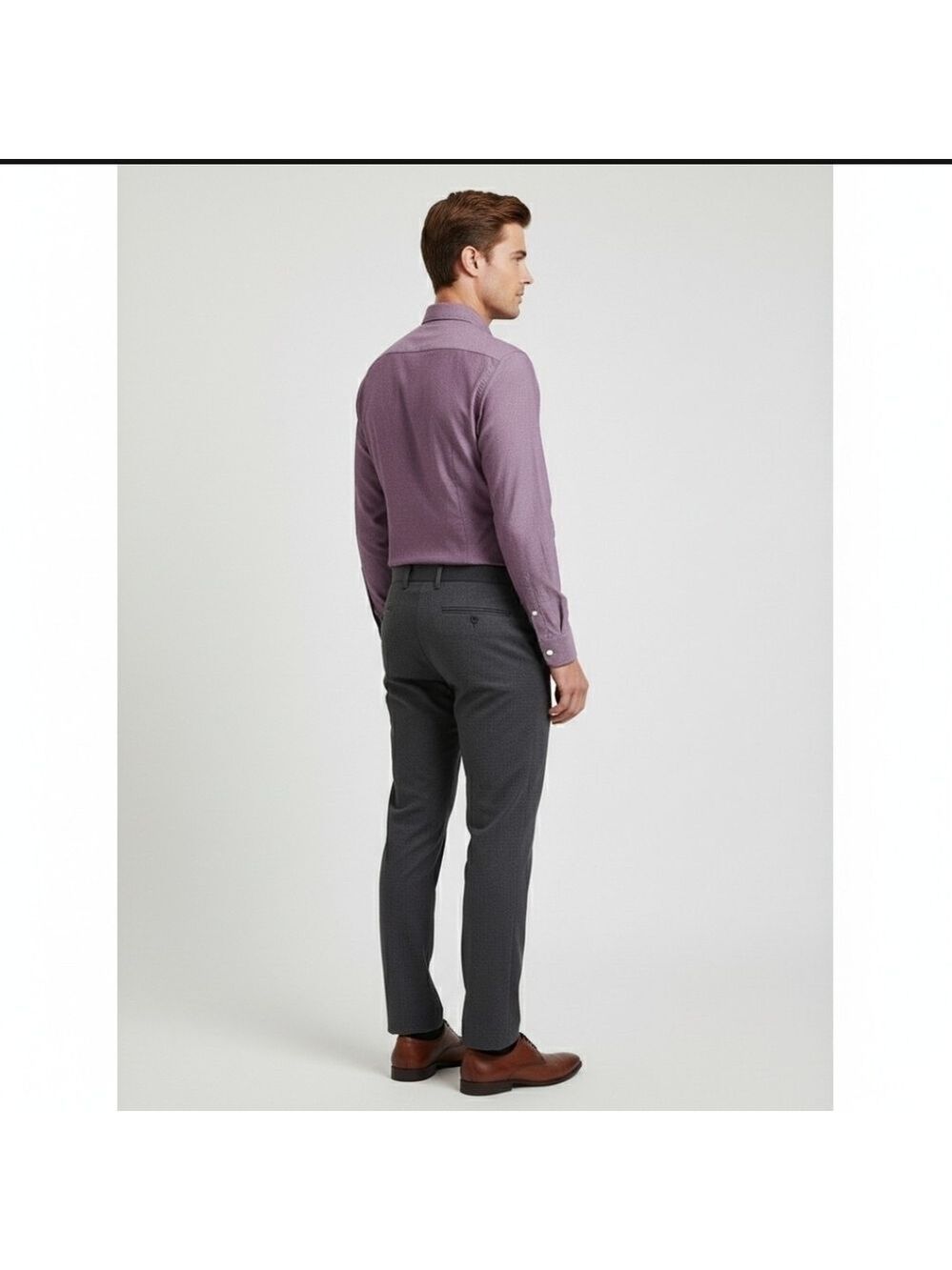 Tommy Hilfiger Slim Fit Dress Shirt | Soft Plum | Like New Sz 16 Neck Arm 24 - Picture 2 of 10